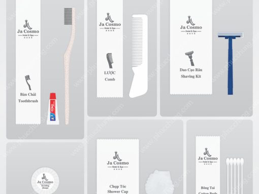 BỘ MÔI TRƯỜNG IN LOGO JA COSMO HOTEL & SPA