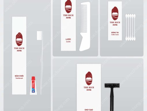 BỘ MÔI TRƯỜNG IN LOGO THE RICE HOTEL