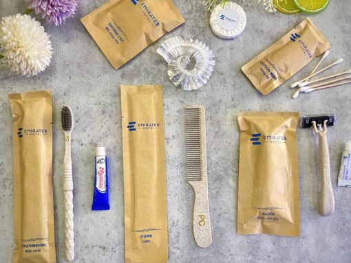Bộ mẫu Amenities khách sạn thương hiệu Emirates Hotel