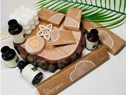 Bộ mẫu Amenities khách sạn sinh thái Eco amenities hộp giấy
