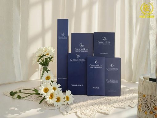 Bộ Vật Tư Amenities Khách Sạn Church Hotel – Thiết Kế Đồng Bộ, Sang Trọng & Chuyên Nghiệp