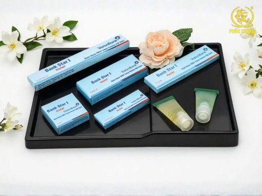 Amenities thiết kế riêng theo thương hiệu – gọn gàng, chuyên nghiệp & dễ nhận diện