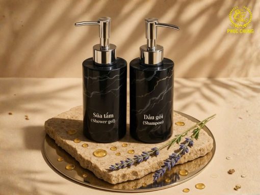 BÌNH DẦU GỘI – SỮA TẮM VÂN ĐÁ ĐEN PHÚC CHUNG Sang trọng ngay từ ánh nhìn đầu tiên