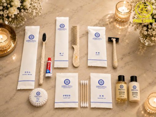 Bộ Amenities Khách Sạn Màu Trắng – Thanh Lịch, Gọn Gàng, Chuẩn Dịch Vụ Lưu Trú
