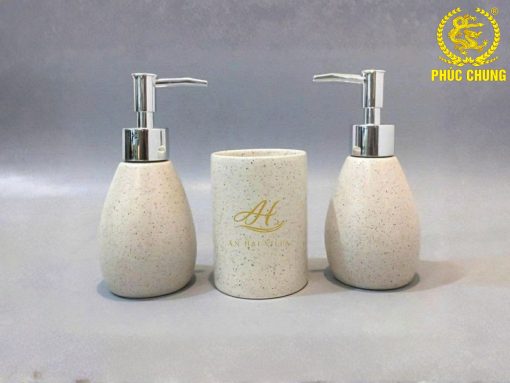 Bộ Bình Đựng Dầu Gội – Sữa Tắm – Cốc Đựng Đồ Khách Sạn Cao Cấp