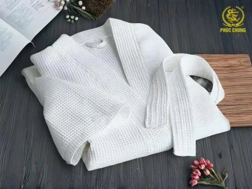 Áo choàng tắm khách sạn waffle nhẹ thoáng và tinh tế