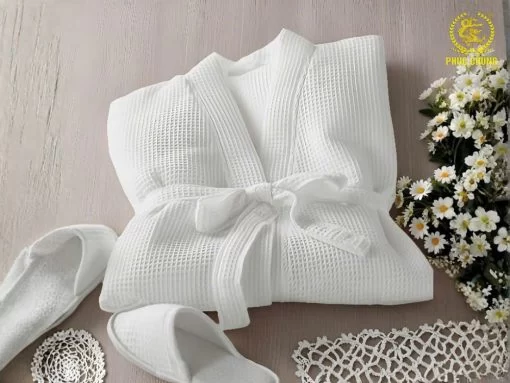 Áo choàng tắm waffle khách sạn nhẹ thoáng và sang trọng