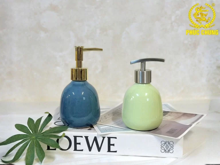 Bình đựng dầu gội sữa tắm khách sạn cao cấp dáng bầu