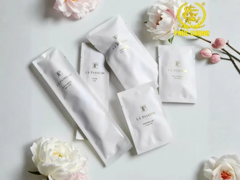 Bộ amenities khách sạn bao bì trắng thanh lịch tinh tế