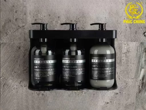 Bộ bình dầu gội sữa tắm dầu xả treo tường khách sạn