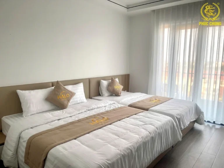 Chăn ga gối khách sạn sọc trắng – Lựa chọn tinh tế cho không gian phòng nghỉ