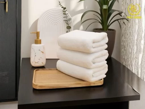 Bộ khăn trắng khách sạn mềm mại tinh tế