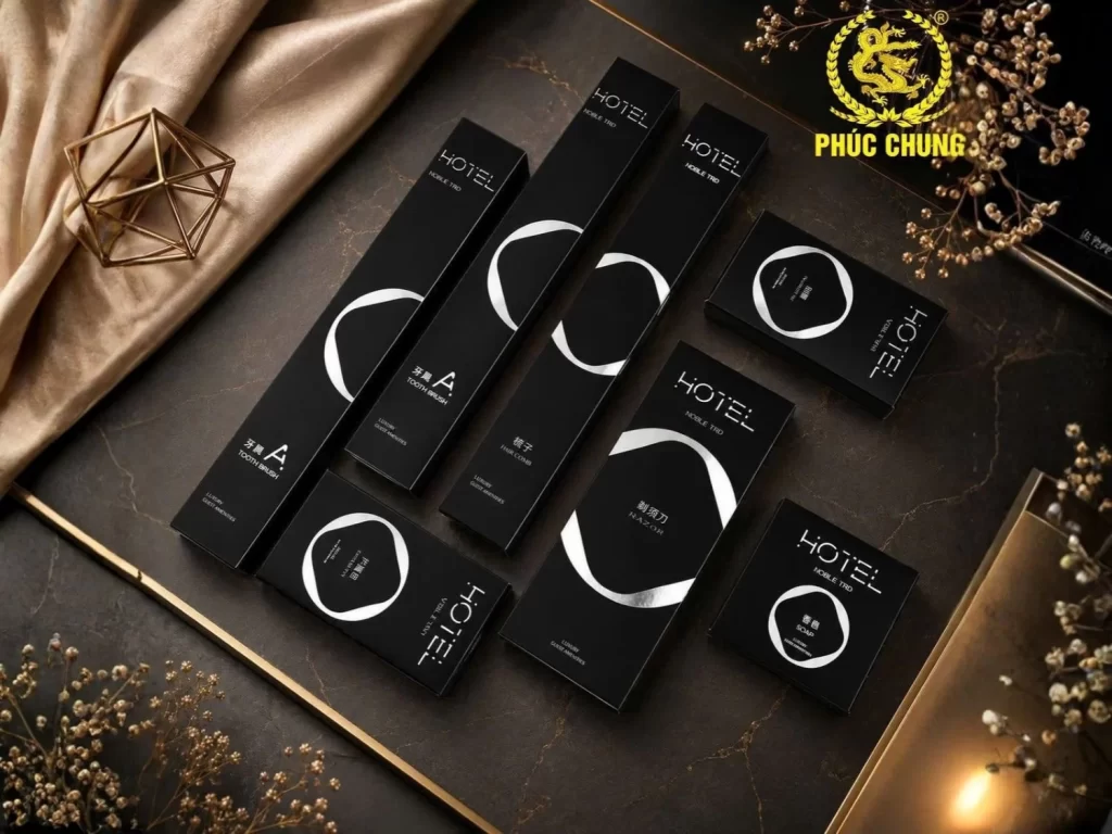 Bộ amenities khách sạn hộp đen cao cấp