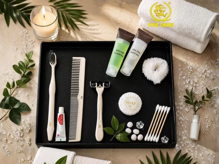 Bộ amenities khách sạn tiện dụng và đồng bộ