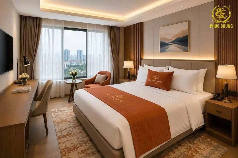 Chăn Ga Gối Khách Sạn Solara Hotel – Tinh Tế Trong Từng Chi Tiết Phòng Nghỉ
